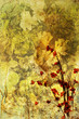 old flower print