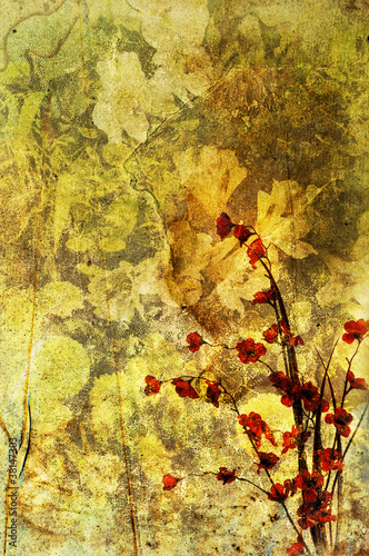 Photo: old flower print old flower print