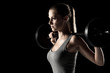 Woman lifting weights