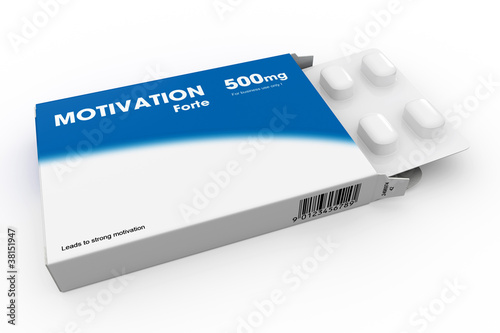 Illustration: Packet Of Motivation Tablets Packet Of Motivation Tablets