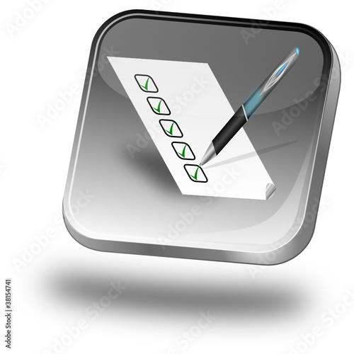 Vektor: Button mit Checkliste Button mit Checkliste