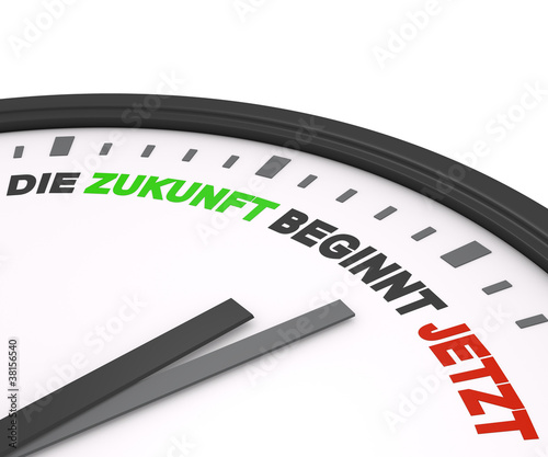Illustration: Die Zukunft beginnt jetzt 3d Die Zukunft beginnt jetzt 3d