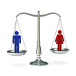scales with man and woman figures