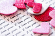 Images : I LOVE YOU in print and glittery hearts
