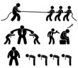 Business Employee Worker Situation in Office Workplace Icon