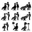 Vector: Barber Hair Salon Hairdresser Icon Symbol Sign Pictogram Barber Hair Salon Hairdresser Icon Symbol Sign Pictogram