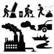 Vector: Global Warming Illegal Pollution Destroying Green Environment Global Warming Illegal Pollution Destroying Green Environment