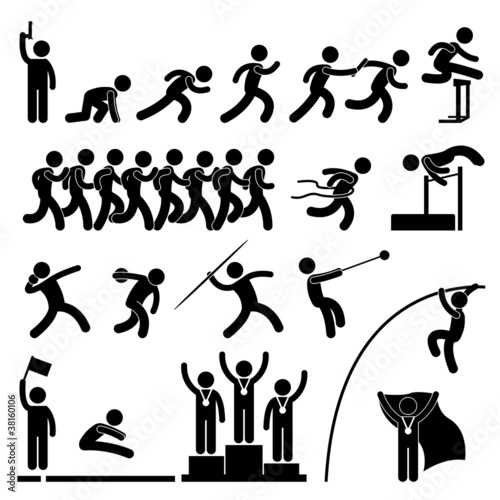 Vector: Sport Field and Track Game Athletic Winner Icon Pictogram Sport Field and Track Game Athletic Winner Icon Pictogram