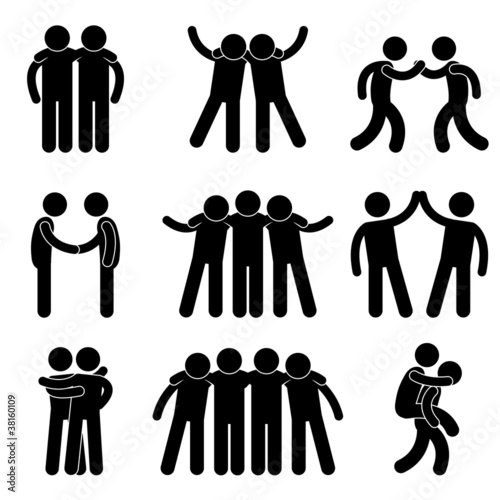 Vector: Friend Friendship Relationship Teammate Teamwork Icon Pictogram Friend Friendship Relationship Teammate Teamwork Icon Pictogram