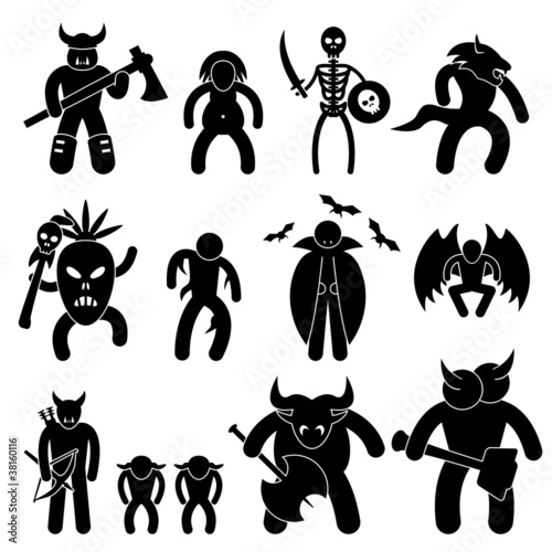 Vector: Ancient Warrior Character for Evil League Ancient Warrior Character for Evil League