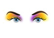 Closeup eyes of girl # Vector