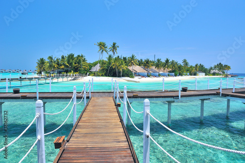 Photo: Maldives island view from bungalows Maldives island view from bungalows