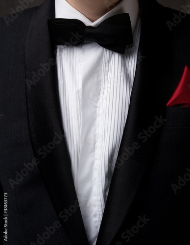 Photo: Man wearing tuxedo. Man wearing tuxedo.