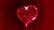 Big heart is broken into thousands of small hearts