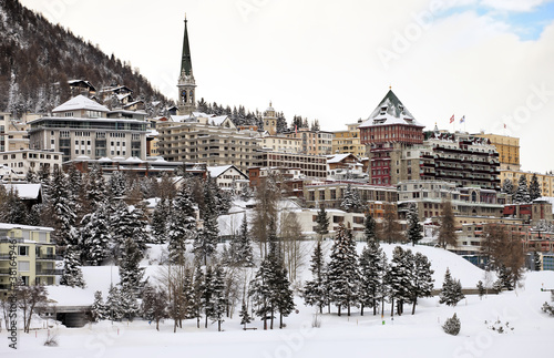 Photo: View of St. Moritz during winter, Switzerland View of St. Moritz during winter, Switzerland