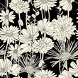 Black And White Floral Seamles... Black And White Floral Seamles...