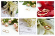 wedding rings and flowers