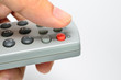 power off television in black isoleted