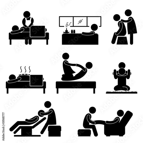 Vector: Massage Spa Therapy Wellness Aromatherapy Icon Massage Spa Therapy Wellness Aromatherapy Icon