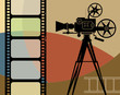 Abstract cinema background, vector illustration