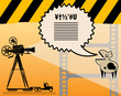 Abstract cinema background, vector illustration
