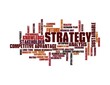 strategy word cloud - red