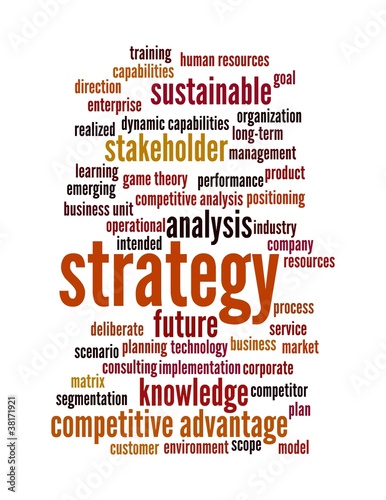 Illustration: strategy word cloud - red 2 strategy word cloud - red 2