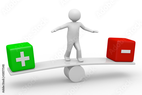 Illustration: plus-minus-balance 3d plus-minus-balance 3d