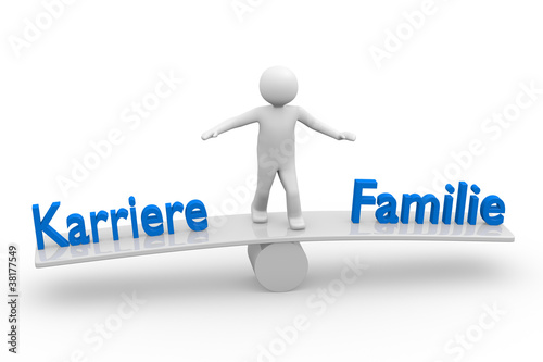 Illustration: Balance-Familie-Karriere 3d Balance-Familie-Karriere 3d