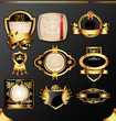vector set: beautiful golden labels