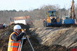 Surveyor on site