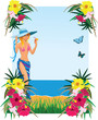 Background with tropical plants Background with tropical plants