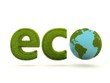 Eco sign with earth isolated on white Eco sign with earth isolated on white