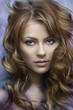 A portrait of a beautiful long-haired girl with blue eyes A portrait of a beautiful long-haired girl with blue eyes