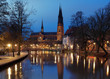 Uppsala Cathedral at evening, Sweden