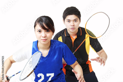 Photo: Badminton doubles Badminton doubles