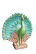 Peacock statue isolated on white background,with clipping path