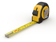 Tools. Measure tape on white background