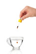 Pipette in a hand