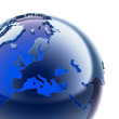 Illustration: Blue glass globe Blue glass globe