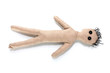 Voodoo doll boy isolated on white