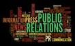 Public relations concept in tag cloud