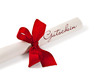 Photo: Gutschein, Coupon, Schleife, Gutschein, Coupon, Schleife,