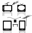 Illustration: Set retro tv Set retro tv