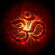 Burning Aum Symbol