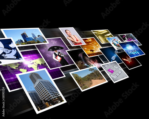 Illustration: Screens with images flow Screens with images flow