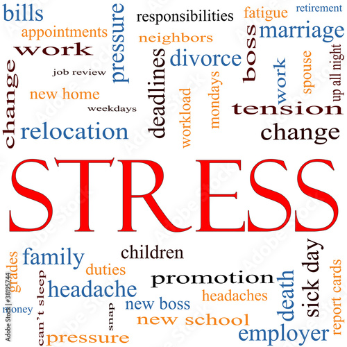 Photo: Stress Word Cloud Concept Stress Word Cloud Concept