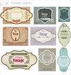 set of ornate vintage labels