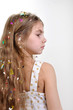 Girl with long thick hair
