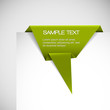 Vector Green Paper origami ribbon Vector Green Paper origami ribbon
